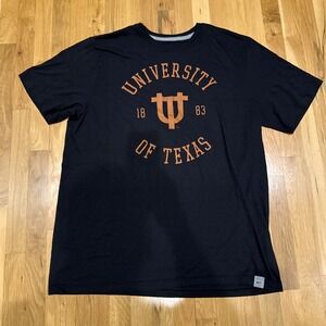 Nike University of Texas Longhorns T-Shirt Mens 2XL Black Orange Logo